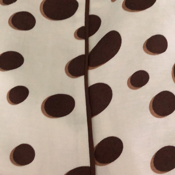 Dress Barn Skirt Linen Brown Polka Dot A Line SZ 12 Like New! - Picture 8 of 8